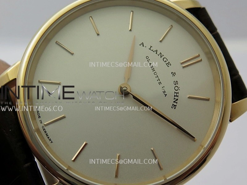 Saxonia Thin 211.026 RG SVF Best Edition Silver dial On Black Leather Strap A2892